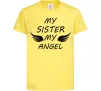 Детская футболка My sister my angel Лимонный фото