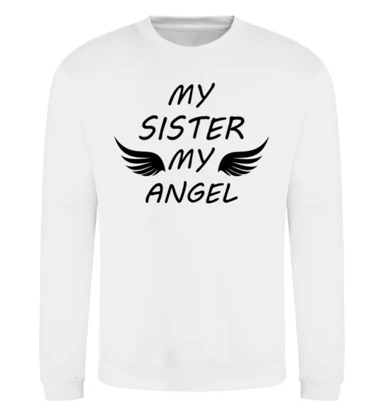 Свитшот My sister my angel Белый фото