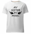 Чоловіча преміум футболка My sister my angel Білий Чоловіча преміум футболка My sister my angel Білий фото