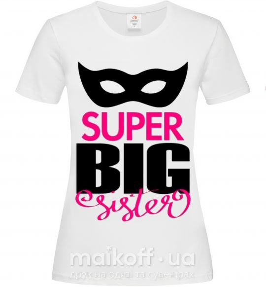Женская футболка Super big sister Белый фото