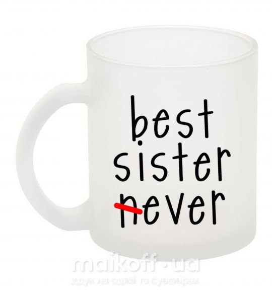 Чашка стеклянная Best sister never-ever Фроузен фото