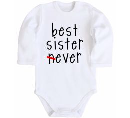 Детский боди Best sister never-ever Детский боди Best sister never-ever