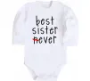 Детский боди Best sister never-ever Белый Детский боди Best sister never-ever Белый фото