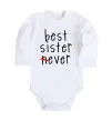 Дитячий бодік Best sister never-ever Білий фото