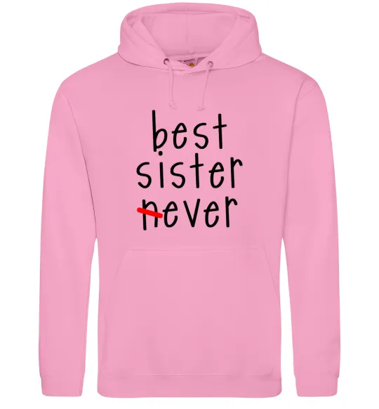 Жіноча толстовка (худі) Best sister never-ever Рожевий фото