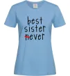 Жіноча футболка Best sister never-ever Блакитний фото