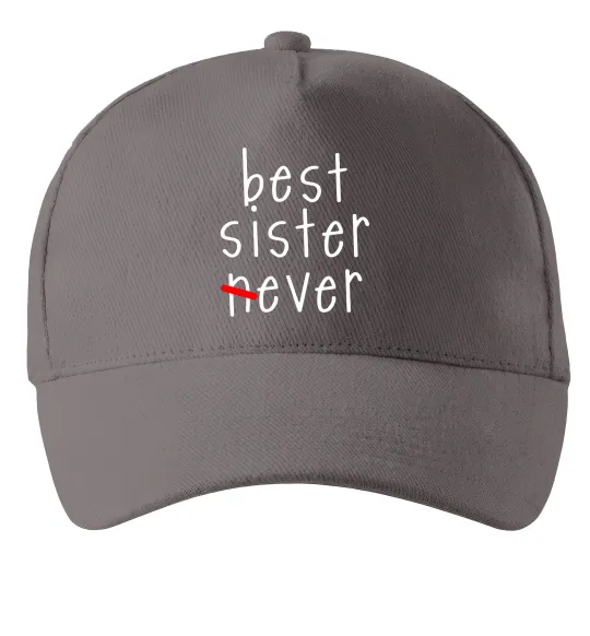 Кепка Best sister never-ever Сірий фото