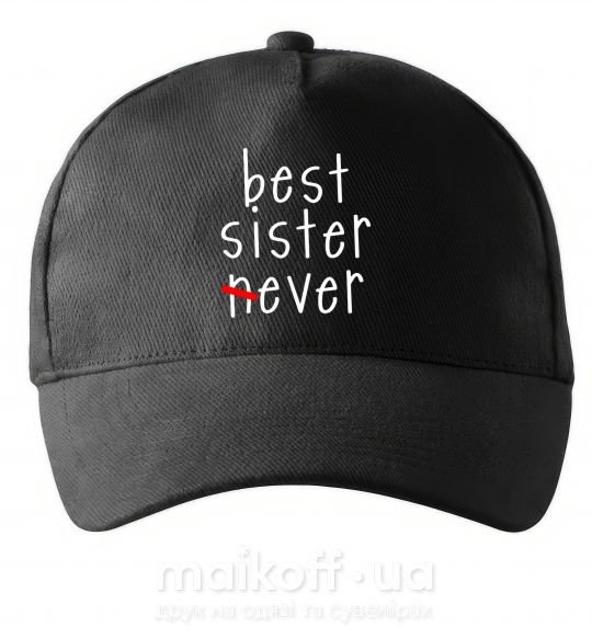 Кепка Best sister never-ever Черный фото