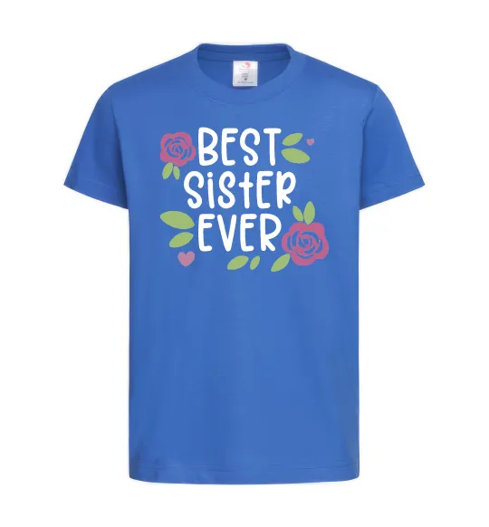 Детская футболка Best sister ever Ярко-синий фото