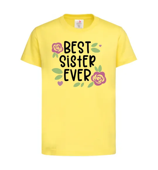 Детская футболка Best sister ever Лимонный фото