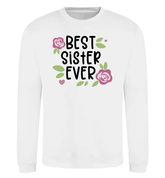 Свитшот Best sister ever Белый фото