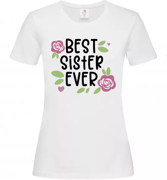 Женская футболка Best sister ever Белый фото