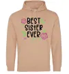 Женская толстовка (худи) Best sister ever Песочный Женская толстовка (худи) Best sister ever Песочный фото