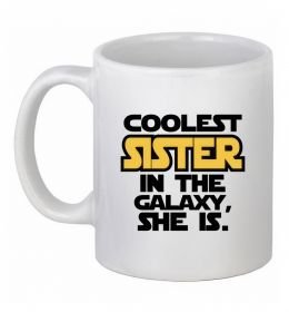 Чашка керамічна Coolest sister in the galaxy she is