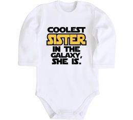Детский боди Coolest sister in the galaxy she is