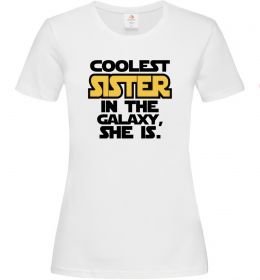 Женская футболка Coolest sister in the galaxy she is Женская футболка Coolest sister in the galaxy she is