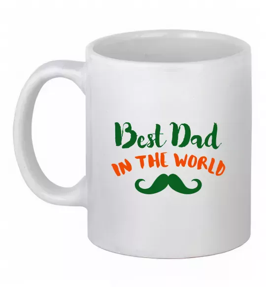 Чашка керамическая Best dad in the world вуса Белый фото