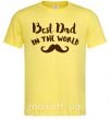 Мужская футболка Best dad in the world old Лимонный фото