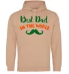 Мужская толстовка (худи) Best dad in the world вуса Песочный Мужская толстовка (худи) Best dad in the world вуса Песочный фото