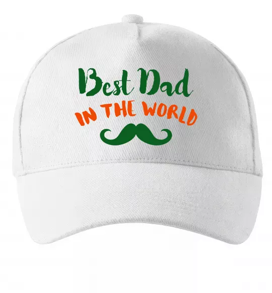 Кепка Best dad in the world вуса Білий фото