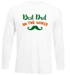 Лонгслив Best dad in the world вуса Белый фото