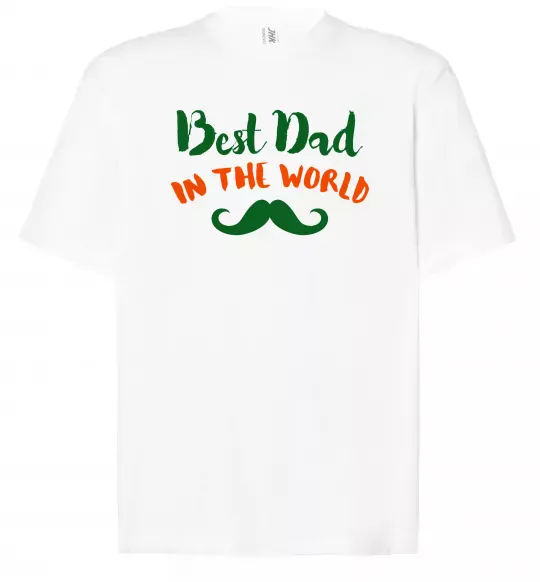 Футболка Оверсайз Best dad in the world вуса Белый фото
