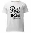 Мужская премиум футболка Best dad ever - трубка Белый фото