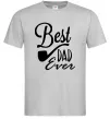 Мужская футболка Best dad ever - трубка Серый фото