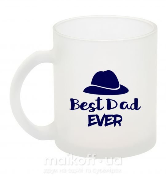 Чашка стеклянная Best dad ever - шляпа Фроузен фото