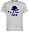 Мужская футболка Best dad ever - шляпа Серый фото
