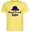 Чоловіча футболка Best dad ever - шляпа Лимонний фото