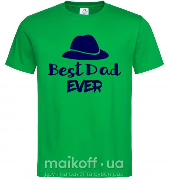 Мужская футболка Best dad ever - шляпа Зеленый фото