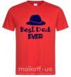 Мужская футболка Best dad ever - шляпа Красный фото