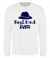 Світшот Best dad ever - шляпа Білий фото