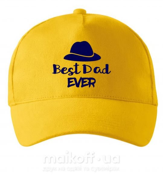 Кепка Best dad ever - шляпа Сонячно жовтий фото