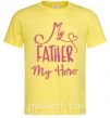 Мужская футболка My father my hero Лимонный фото