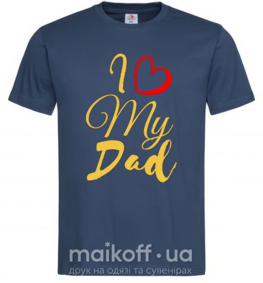 Чоловіча футболка I love my dad gold Темно-синій фото