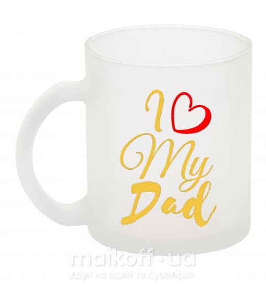 Чашка стеклянная I love my dad gold Фроузен фото