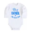 Дитячий бодік My father is the best dad Білий фото
