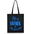 Еко-сумка My father is the best dad Чорний фото