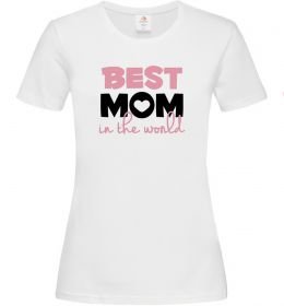 Женская футболка Best mom in the world (большие буквы)