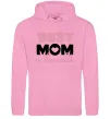 Женская толстовка (худи) Best mom in the world (большие буквы) Розовый фото