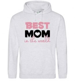 Жіноча толстовка (худі) Best mom in the world (большие буквы)
