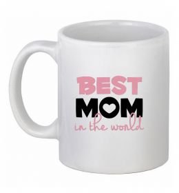 Чашка керамическая Best mom in the world (большие буквы)