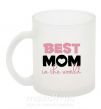 Чашка скляна Best mom in the world (большие буквы) Фроузен фото