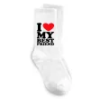 Носки I love my best friend Белый фото