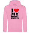 Жіноча толстовка (худі) I love my best friend Рожевий фото