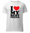 Чоловіча преміум футболка I love my best friend Білий фото