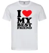Мужская футболка I love my best friend Белый фото