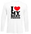 Лонгслив I love my best friend Белый фото
